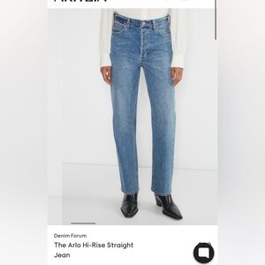 Denim Forum Arlo Hi Rise Straight Leg Jean